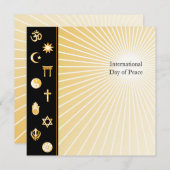 Internationale Dag van de Vrede Uitnodiging Kaart (Voorkant / Achterkant)