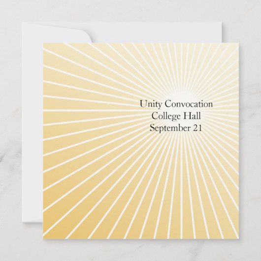 Internationale Dag van de Vrede Uitnodiging Kaart (Achterkant)