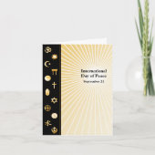 Internationale Dag van de Vrede Wenskaart Kaart (Voorkant)