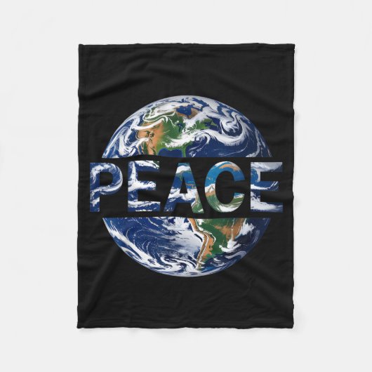 Internationale Dag Van De Vrede Wereld Vredesdag Fleece Deken (Voorkant)