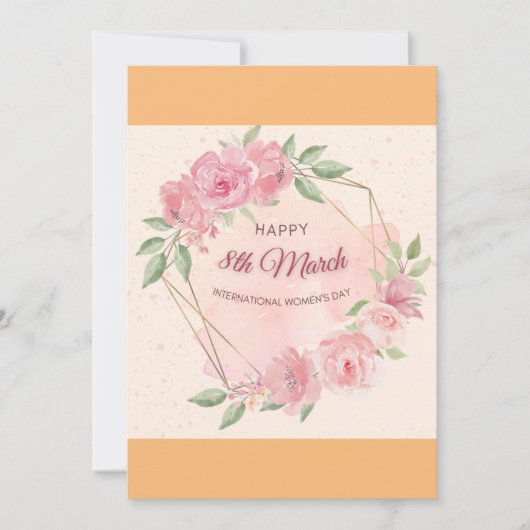 internationale dag van de vrouw feestdagenkaart (Voorkant)