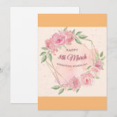 internationale dag van de vrouw feestdagenkaart (Voorkant / Achterkant)