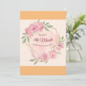 internationale dag van de vrouw feestdagenkaart (Staand voorkant)