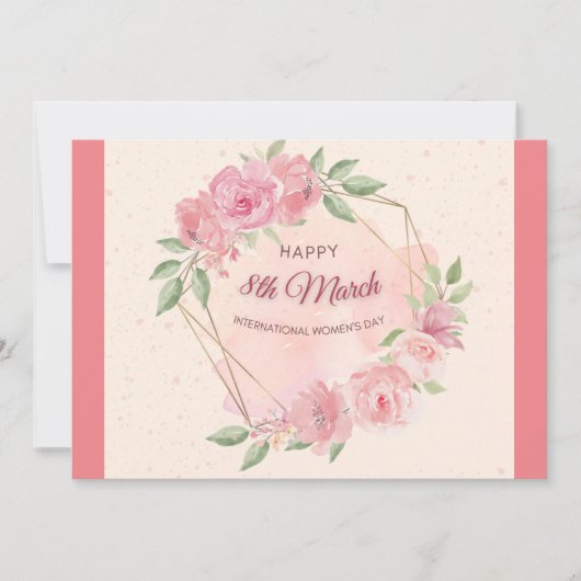 internationale dag van de vrouw feestdagenkaart (Voorkant)