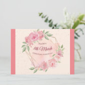 internationale dag van de vrouw feestdagenkaart (Staand voorkant)