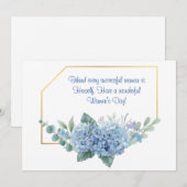 internationale dag van de vrouw feestdagenkaart (Voorkant / Achterkant)