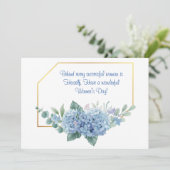 internationale dag van de vrouw feestdagenkaart (Staand voorkant)