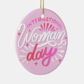 Internationale dag van de vrouw keramisch ornament (Rechts)