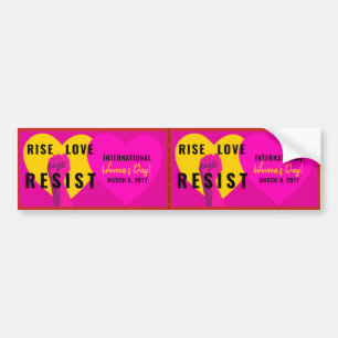 Internationale dag van de vrouw - kunstwerk met co bumpersticker