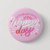 Internationale dag van de vrouw ronde button 5,7 cm (Voorkant)