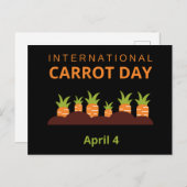 Internationale Dag van de Wortel 4 april Briefkaart (Voorkant / Achterkant)