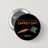 Internationale Dag van de Wortel 4 april Ronde Button 5,7 Cm (Voorkant /achterkant)