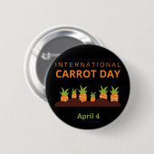 Internationale Dag van de Wortel 4 april Ronde Button 5,7 Cm (Voorkant /achterkant)