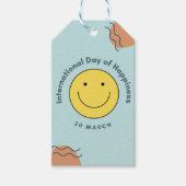 Internationale dag van geluk cadeaulabel (Voorkant)