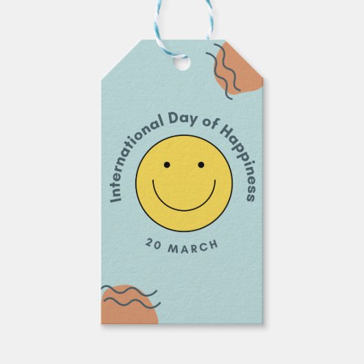 Internationale dag van geluk cadeaulabel (Voorkant)