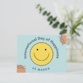Internationale dag van geluk feestdagenkaart (Staand voorkant)