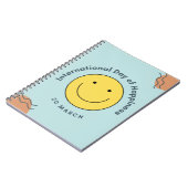 Internationale dag van geluk notitieboek (Linkerzijde)