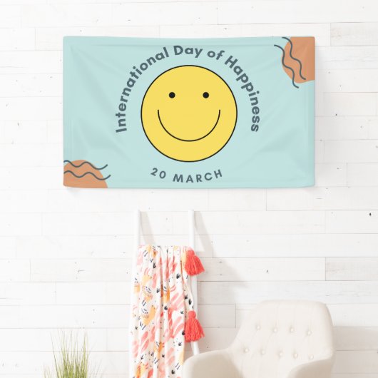 Internationale dag van geluk spandoek (Insitu)