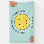 Internationale dag van geluk spandoek (Verticaal)