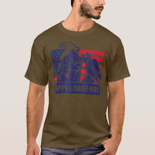 Internationale Dag van Gelukkig Arbeid Amerikaanse T-shirt