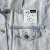 Internationale dag van het Beer van Polen 27 febru Vierkante Button 5,1 Cm (In situ)