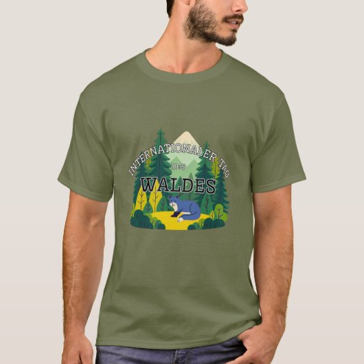 Internationale Dag van het Bos in het Duits T-shirt (Voorkant)