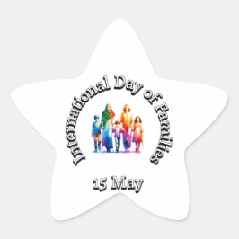 Internationale Dag van het gezin: 15 mei Ster Sticker