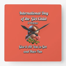 Internationale dag van het meisje. Veel plezier
