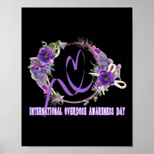 Internationale dag van overdosering in augustus. poster