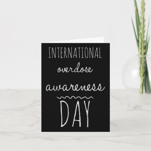 Internationale dag van overdosering kaart (Voorkant)