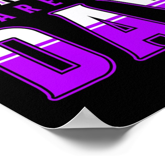 Internationale dag van overdosering - Paars Poster (Hoek)