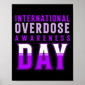 Internationale dag van overdosering - Paars Poster (Voorkant)