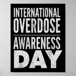 Internationale dag van overdosering Paars Poster