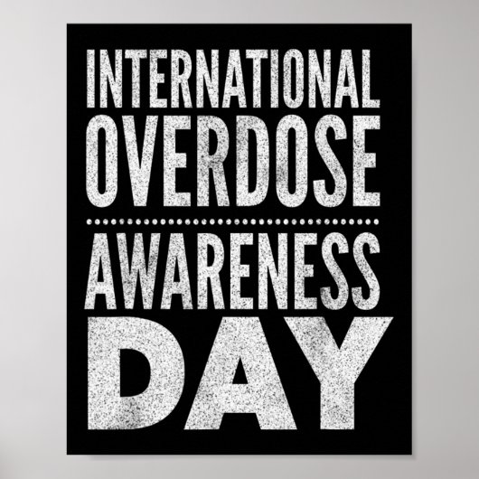 Internationale dag van overdosering Paars Poster (Voorkant)