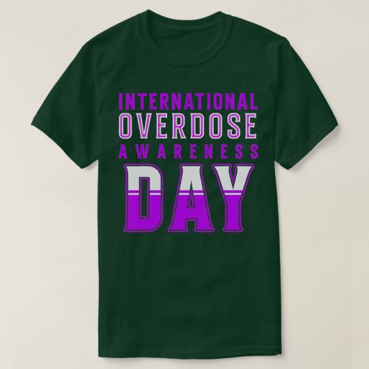 Internationale dag van overdosering - Paars T-shirt (Design voorkant)