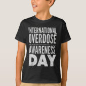 Internationale dag van overdosering Paars T-shirt (Voorkant)