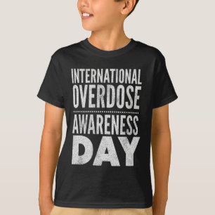 Internationale dag van overdosering Paars T-shirt