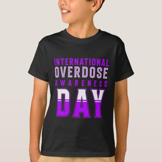 Internationale dag van overdosering - Paars T-shirt (Voorkant)