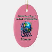 Internationale dag van personen met een handicap keramisch ornament (Rechts)