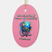 Internationale dag van personen met een handicap keramisch ornament (Links)