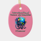 Internationale dag van personen met een handicap keramisch ornament (Achterkant)