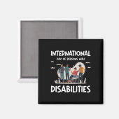 Internationale dag van personen met een handicap magneet (Voorkant / Achterkant)