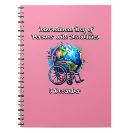 Internationale dag van personen met een handicap notitieboek