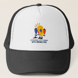 Internationale dag van personen met een handicap trucker pet