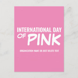  Internationale dag van roze Briefkaart