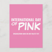  Internationale dag van roze Briefkaart (Voorkant)
