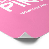  Internationale dag van roze Poster (Hoek)