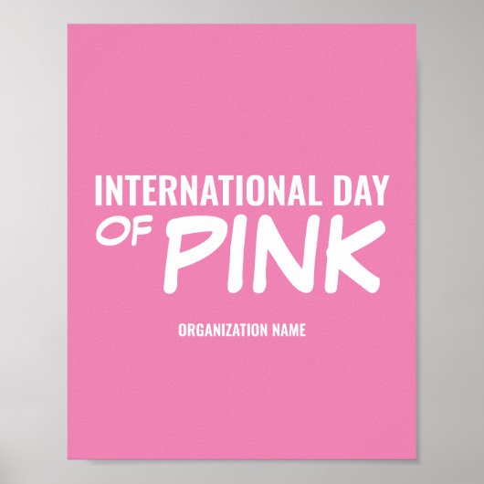  Internationale dag van roze Poster (Voorkant)