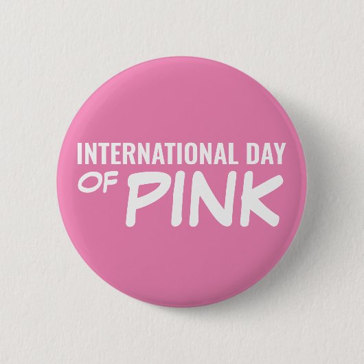 Internationale dag van roze ronde button 5,7 cm (Voorkant)