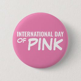 Internationale dag van roze ronde button 5,7 cm